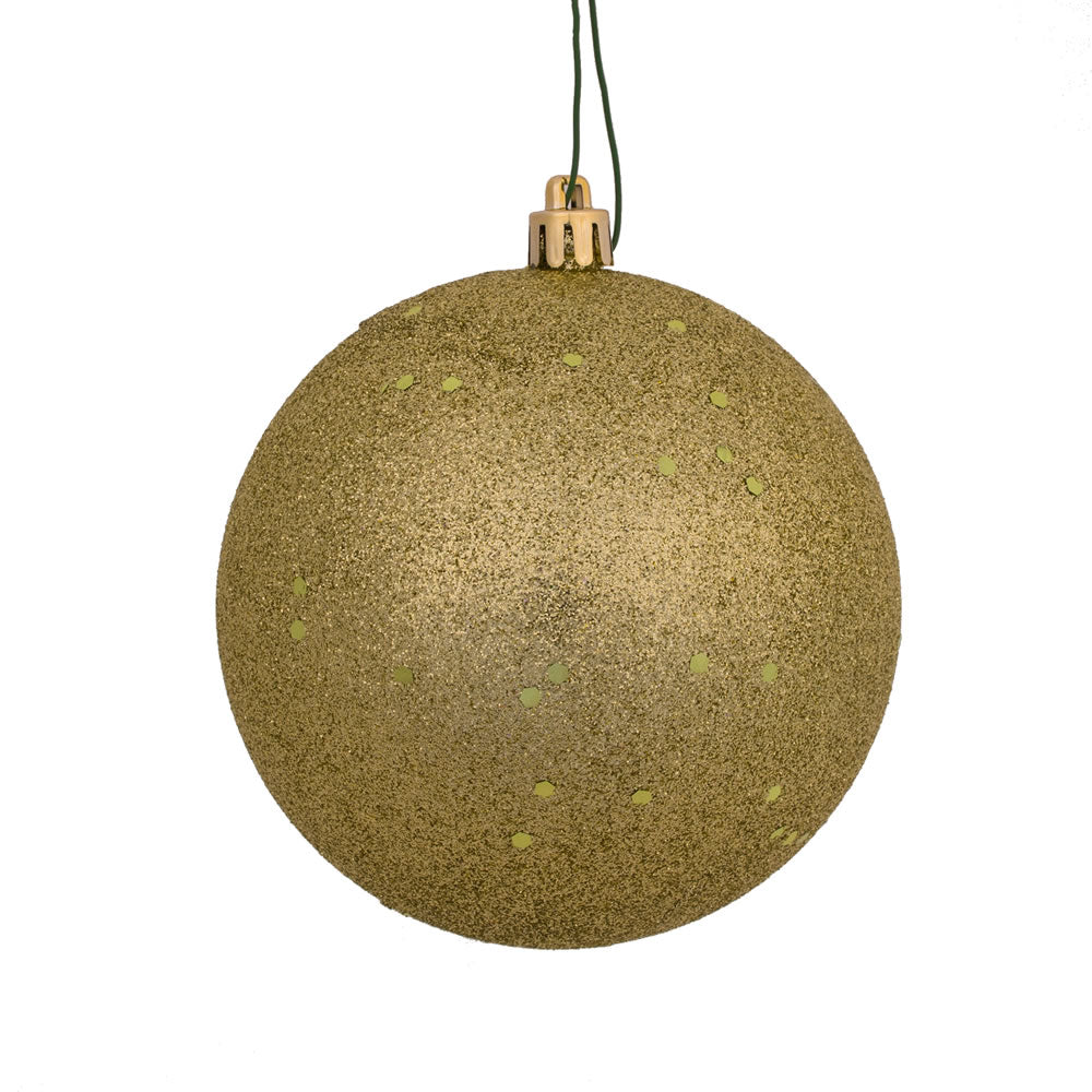 Vickerman 4″ Champagne Sequin Ball Drilled 6/Bag - N591038DQ