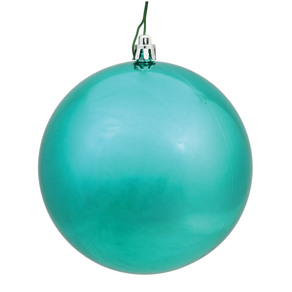Vickerman 4″ Teal Shiny Ball UV Drilled 6/Bg - N591042DSV