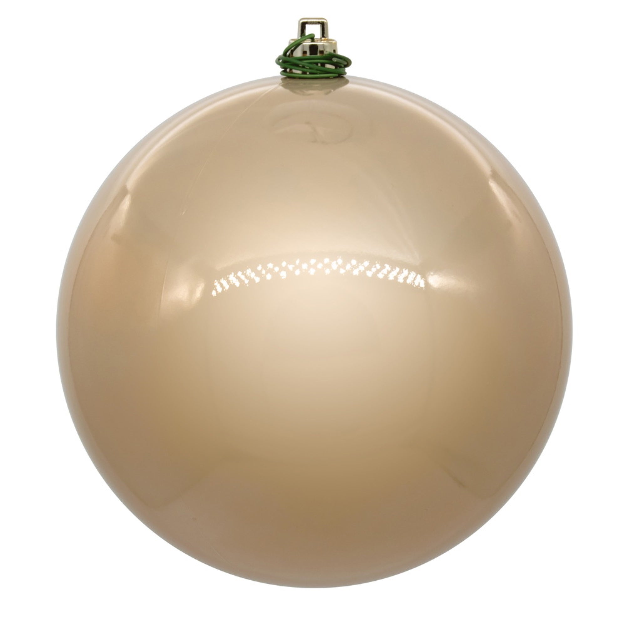 Vickerman 4″ Oat Pearl UV Drilled Ball Ornament 6 per bag.