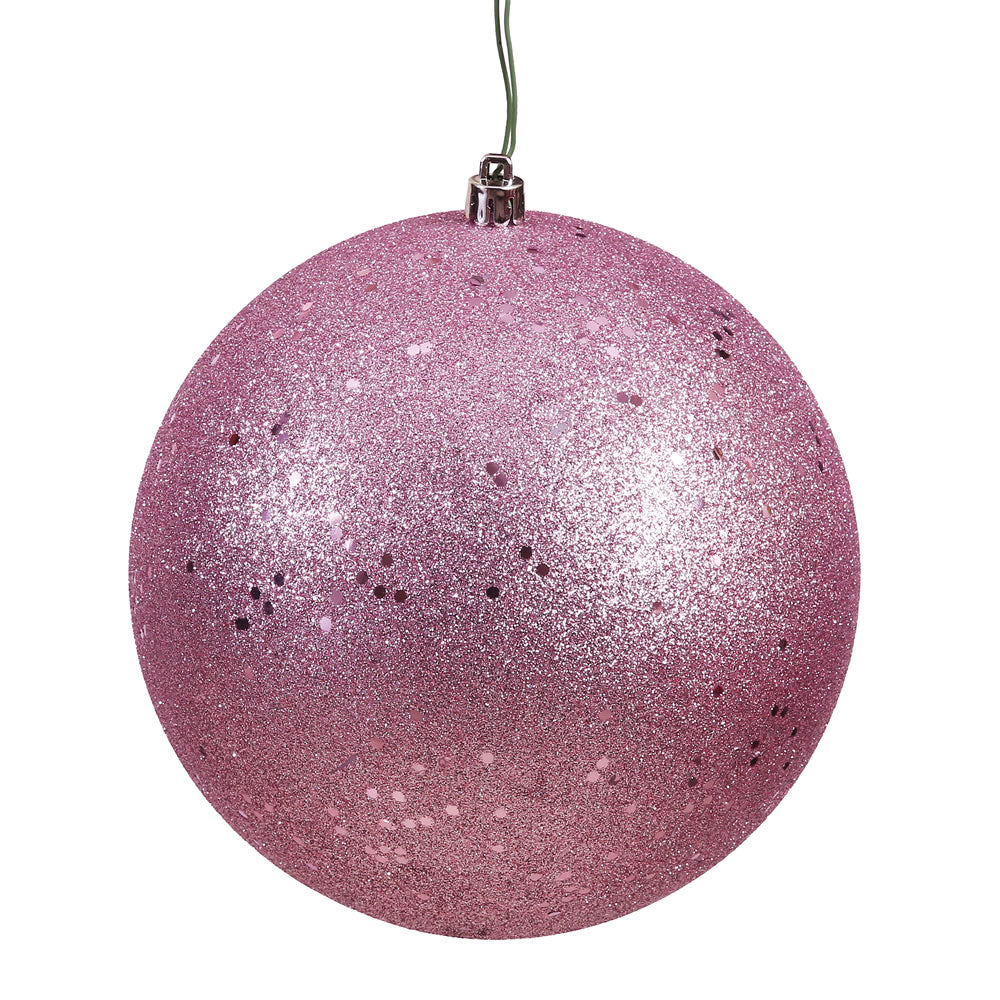 Vickerman 4″ Mauve Sequin Ball Drilled 6/Bag - N591045DQ