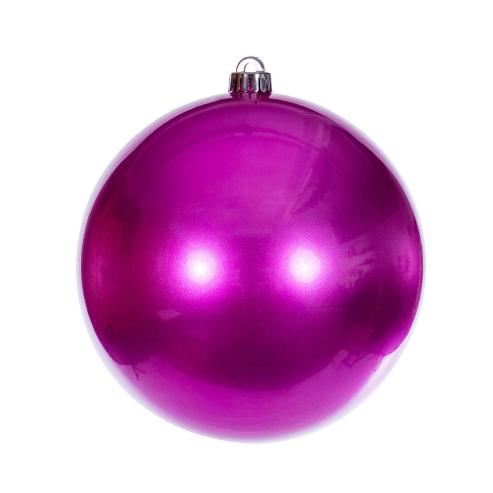 4” Hot Pink Candy Ball UV Drilled 6/Bag