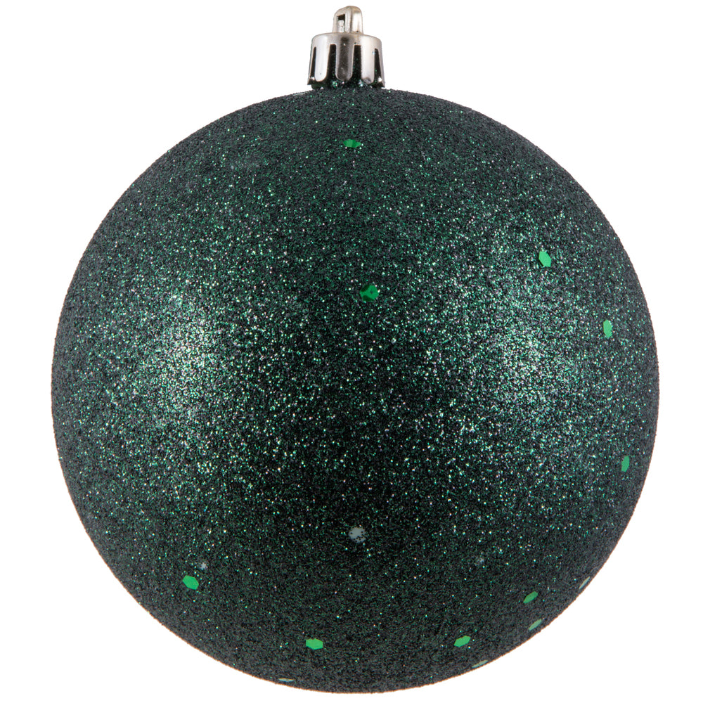 Vickerman 4” Midnt Green Sequin Ball Drilled 6/Bg - N591074DQ