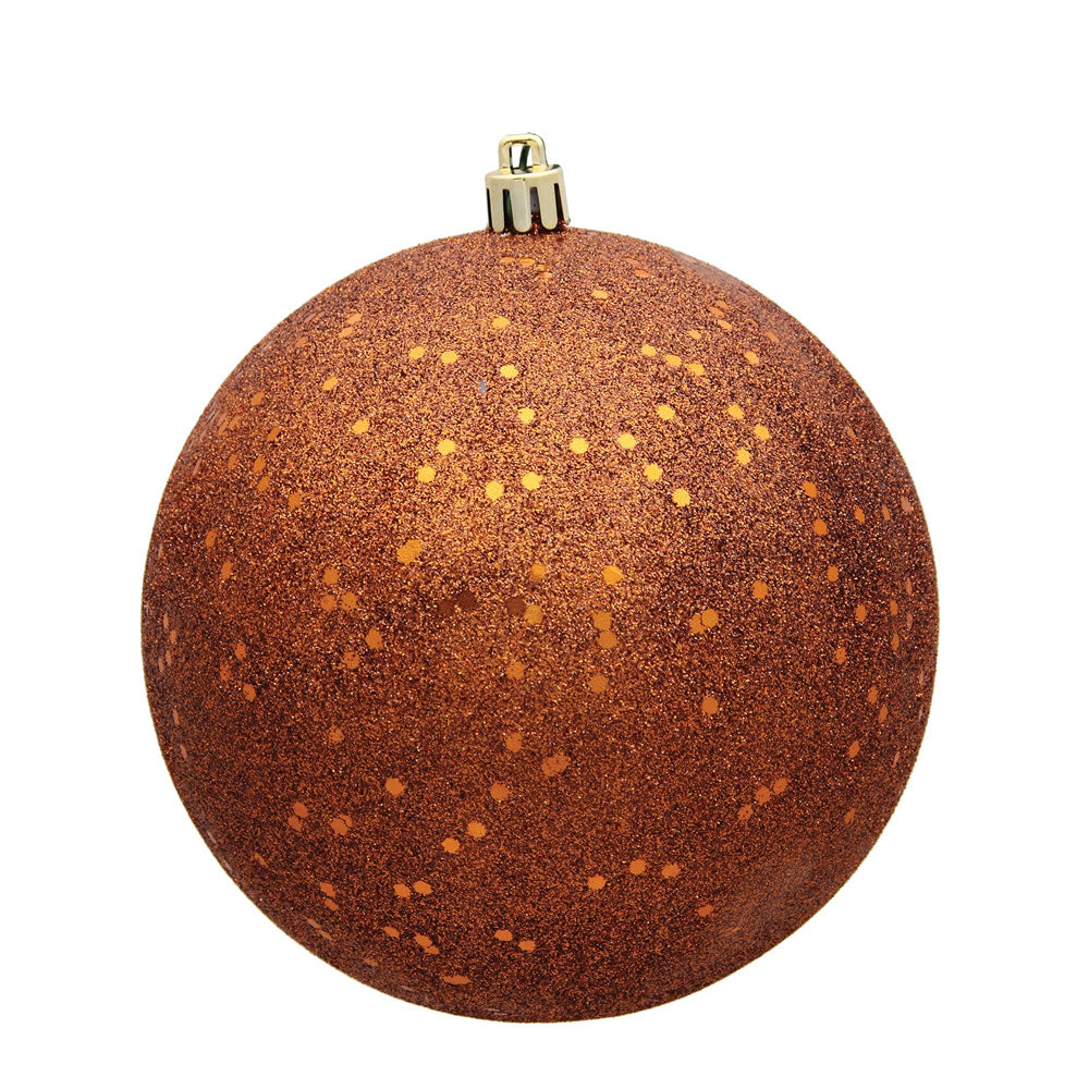 Vickerman 4” Copper Sequin Ball Drilled 6/Bag - N591088DQ