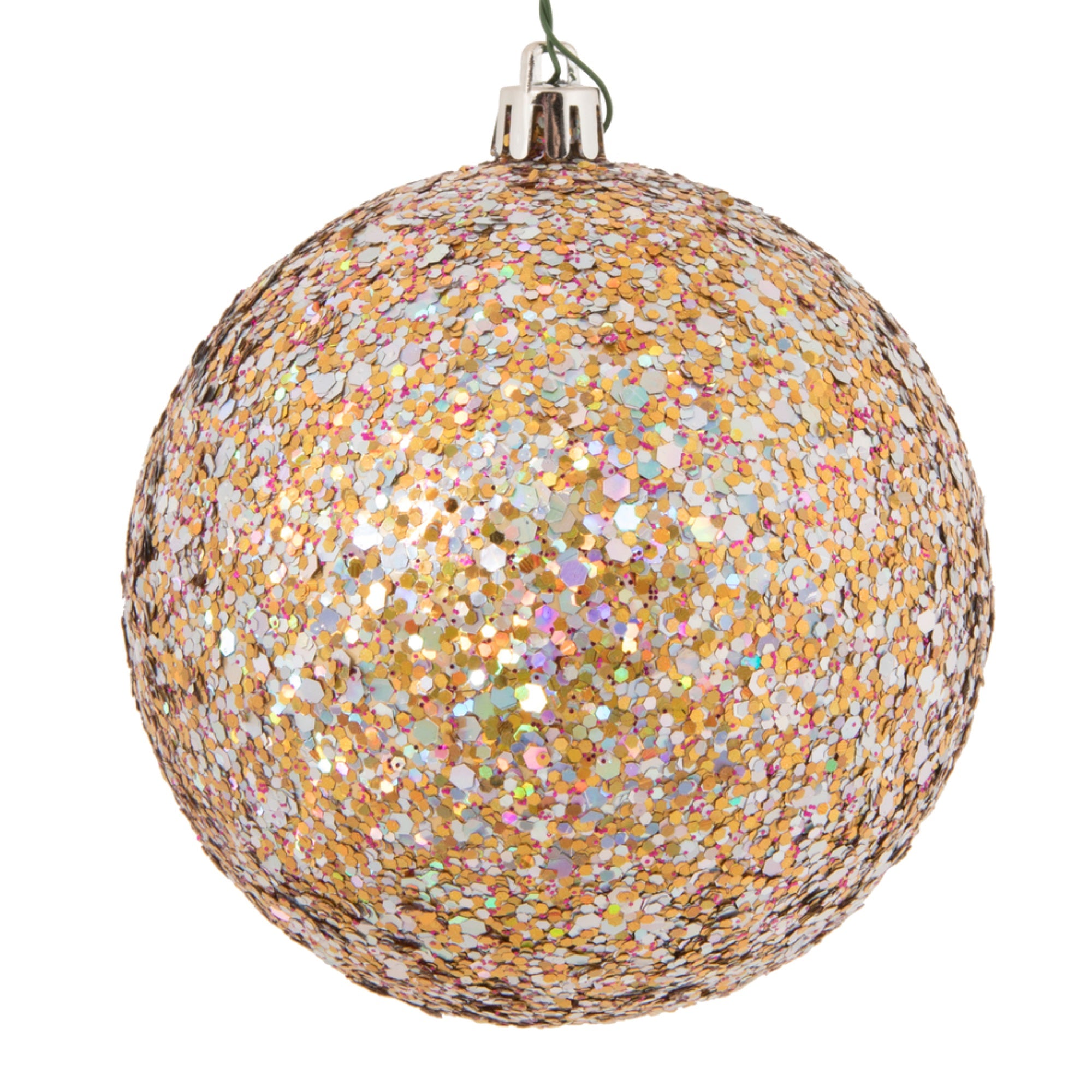 4” Multi-color Sequin Ball Drilled 6/Bag