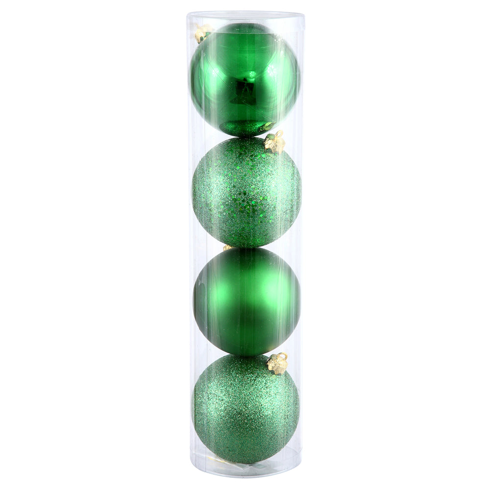 Vickerman 4.75″ Green 4 Finish Ball Asst 4/Box - N591204A