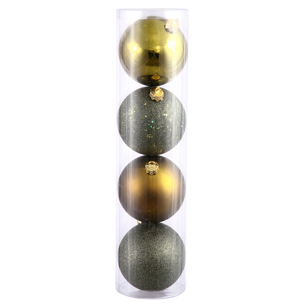 Vickerman 4.75″ Olive 4 Finish Ball Asst 4/Box - N591214A
