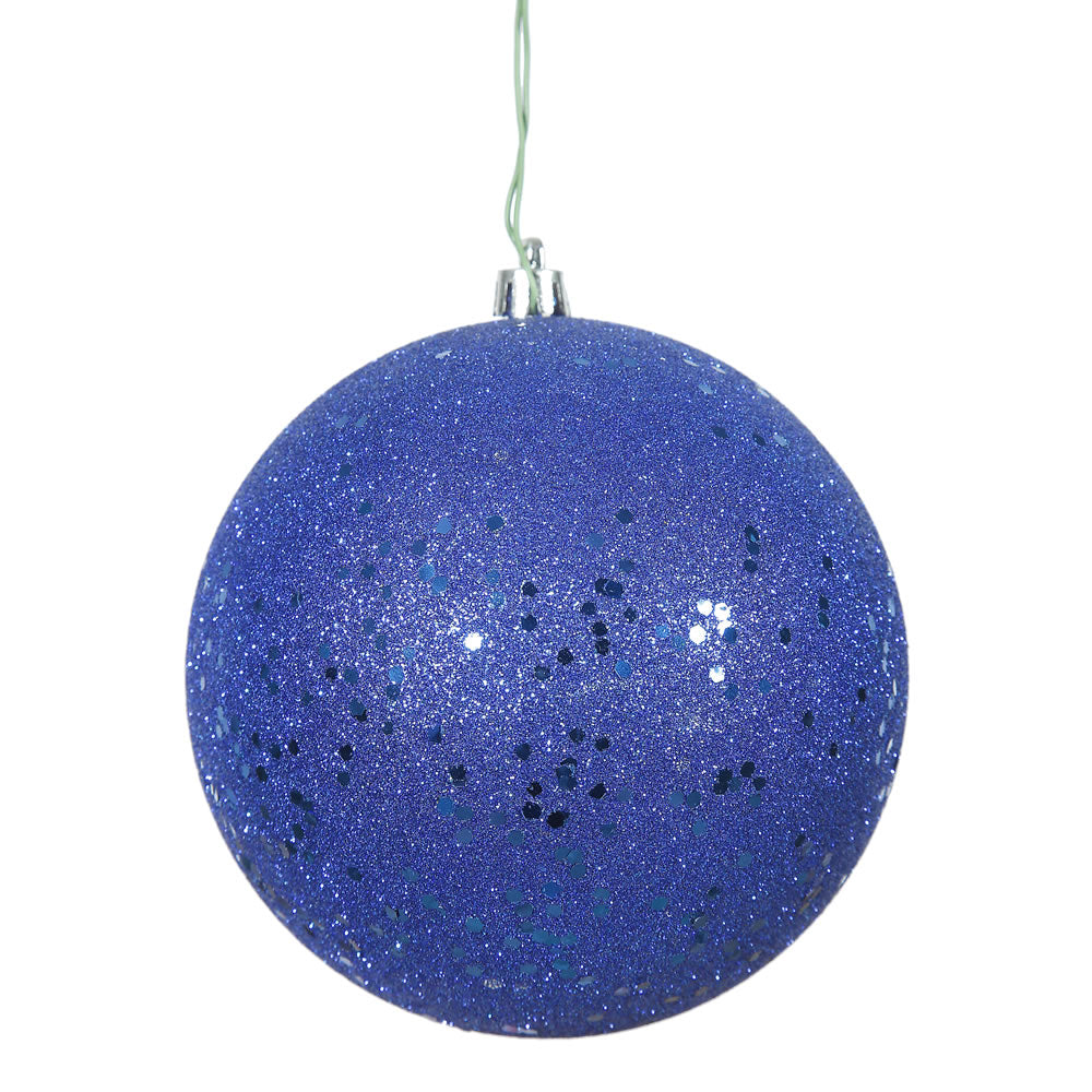 Vickerman 4.75” Coblt Blue Sequin Ball Drill 4/Bag - N591222DQ