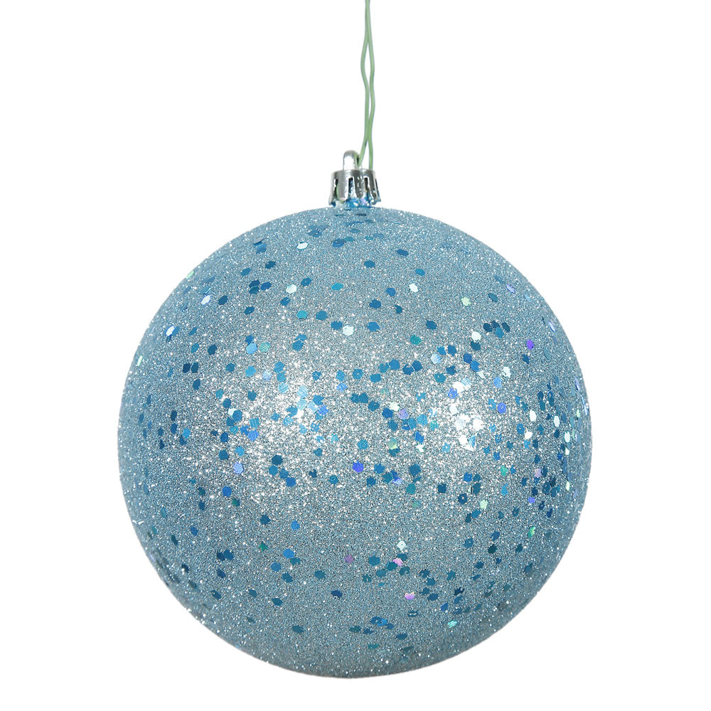 Vickerman 4.75” Baby Blue Sequin Ball Drill 4/Bag - N591232DQ