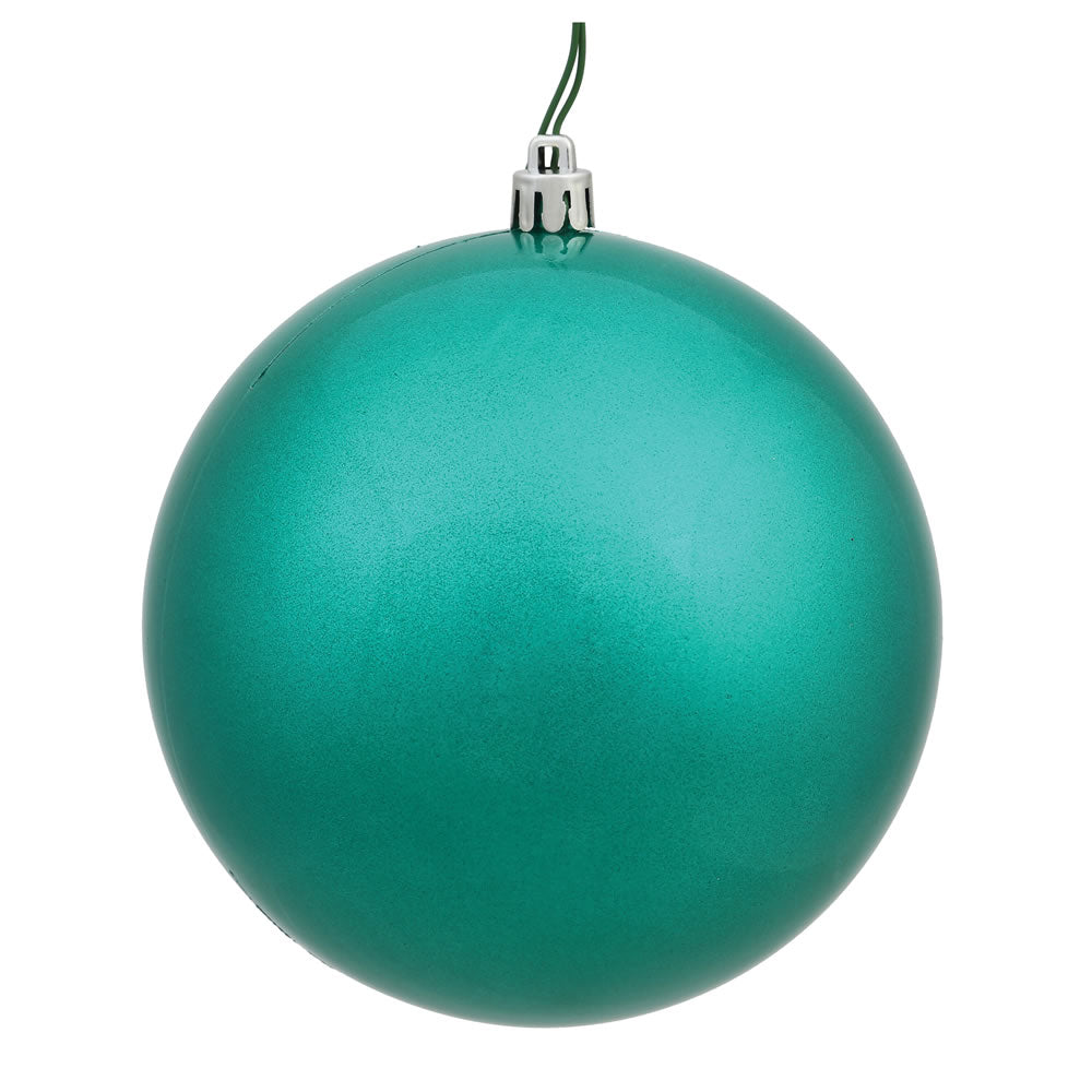 Vickerman 4.75″ Teal Glitter Ball Drilled 4/Bag - N591242DG