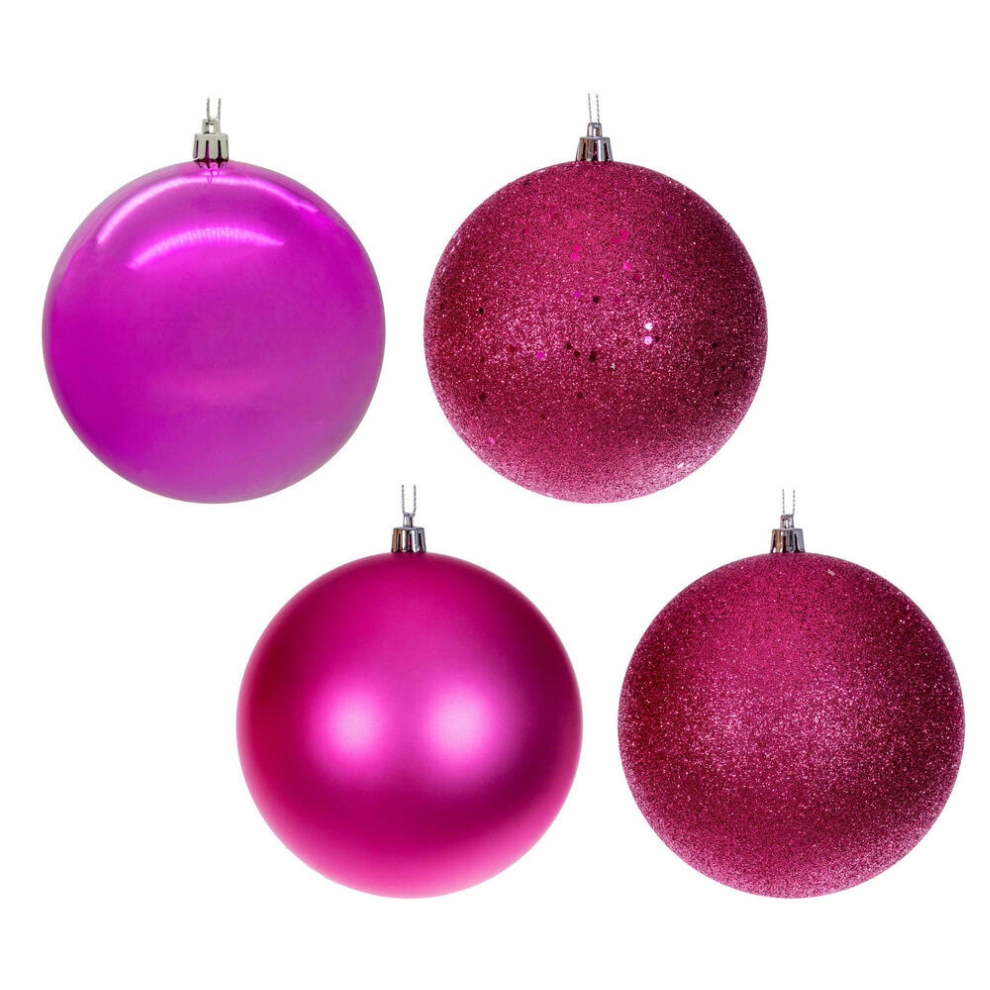 4.75” Hot Pink 4 Finish Ball Asst 4/Box