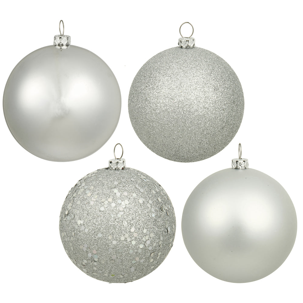 Vickerman 6″ Silver 4 Finish Ball Ast Drilled 4/Bg - N591507DA