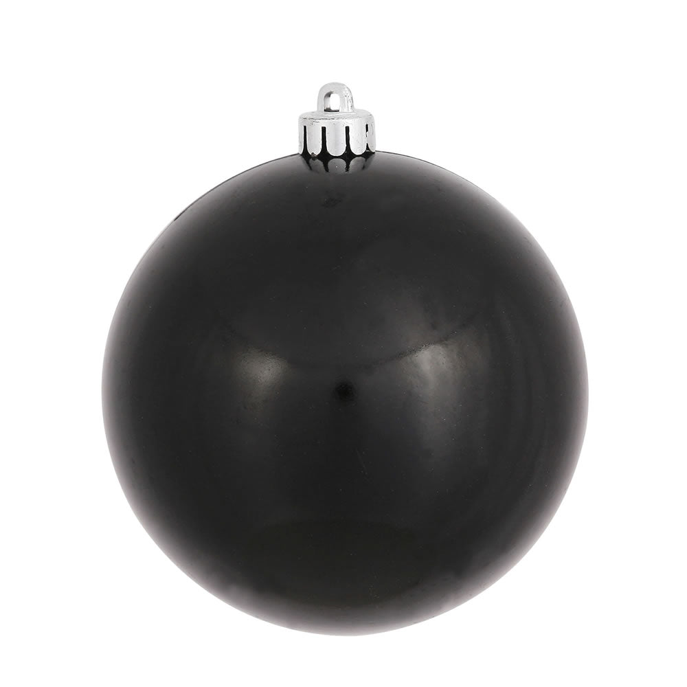 Vickerman 6″ Black Candy Ball UV Drilled 4/Bag - N591517DCV
