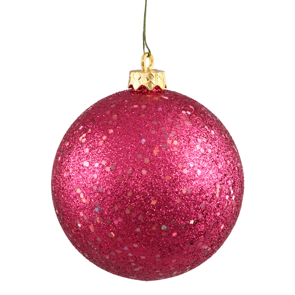 Vickerman 6″ Wine Sequin Ball Drilled 4/Bag - N591519DQ