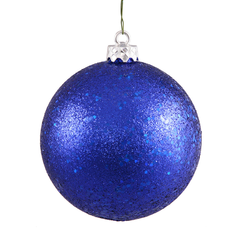 Vickerman 6″ Cobalt Blue Sequin Ball Drilled 4/Bag - N591522DQ