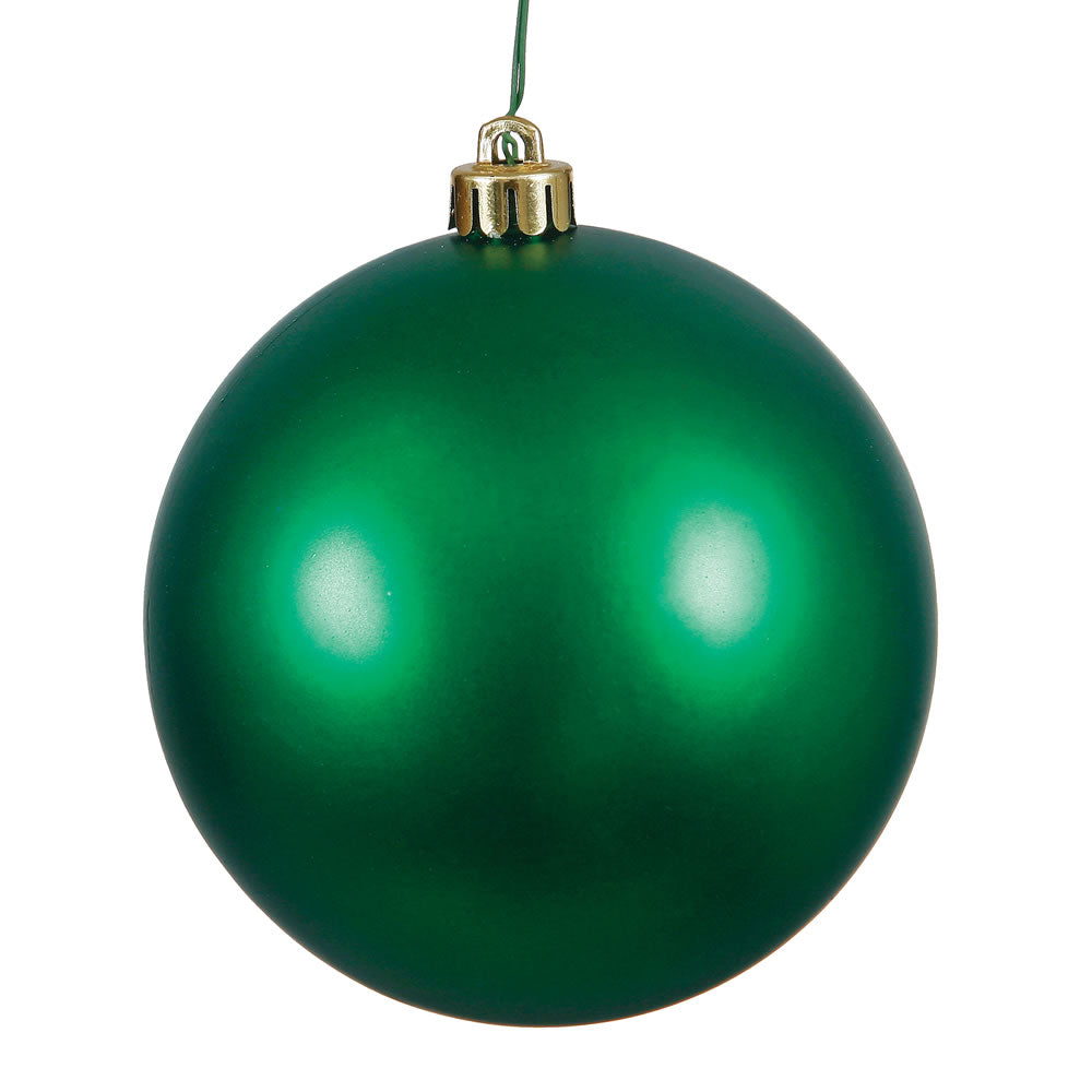 Vickerman 6″ Emerald Matte Ball Drilled 4/Bag - N591524DMV