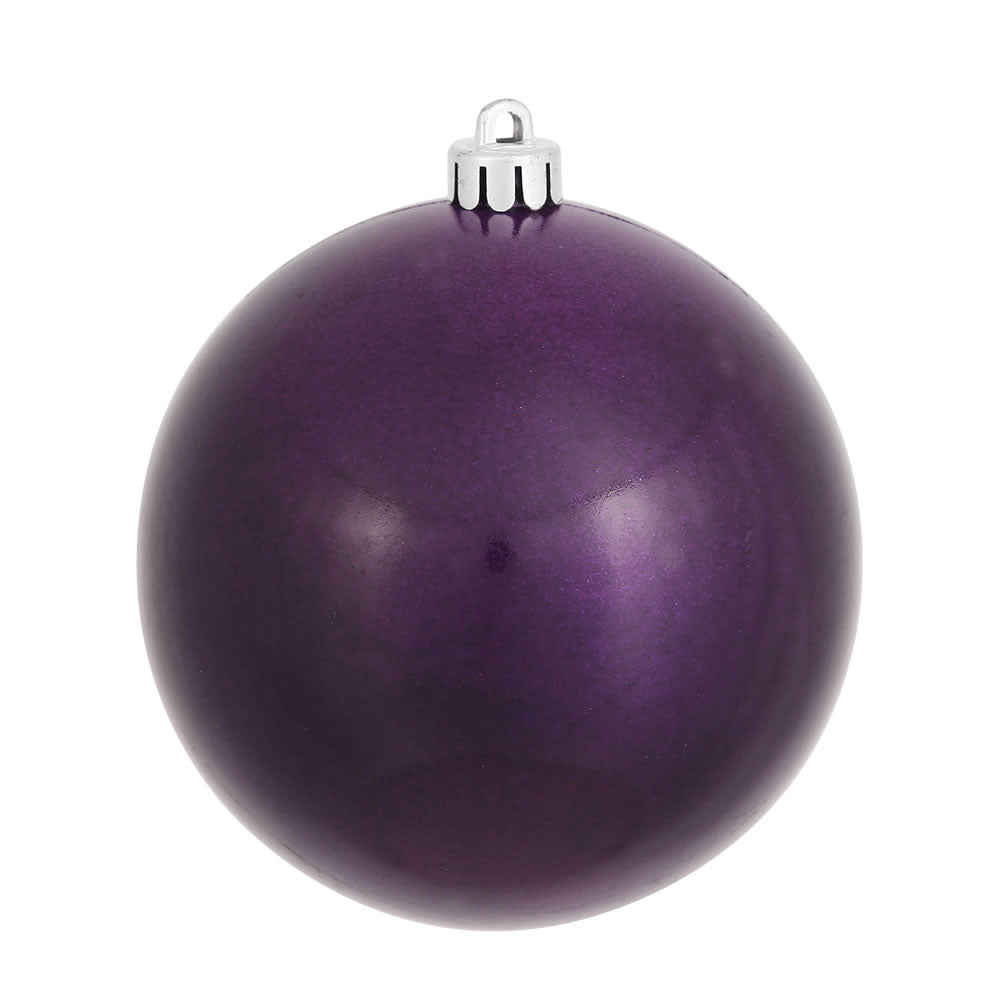 Vickerman 6″ Plum Candy Ball UV Drilled 4/Bag - N591526DCV