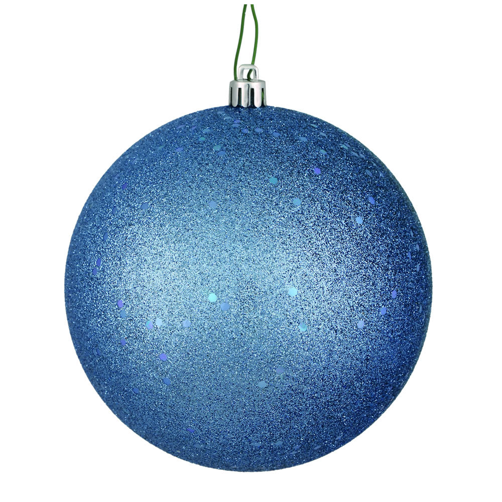 Vickerman 6” Periwinkle Sequin Ball Drilled 4Bag - N591529DQ