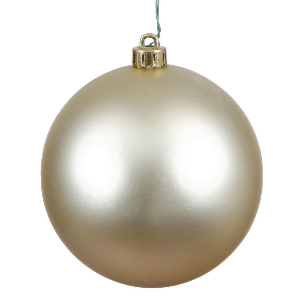Vickerman 6″ Champagne Matte Ball UV Drilled 4/Bag - N591538DMV