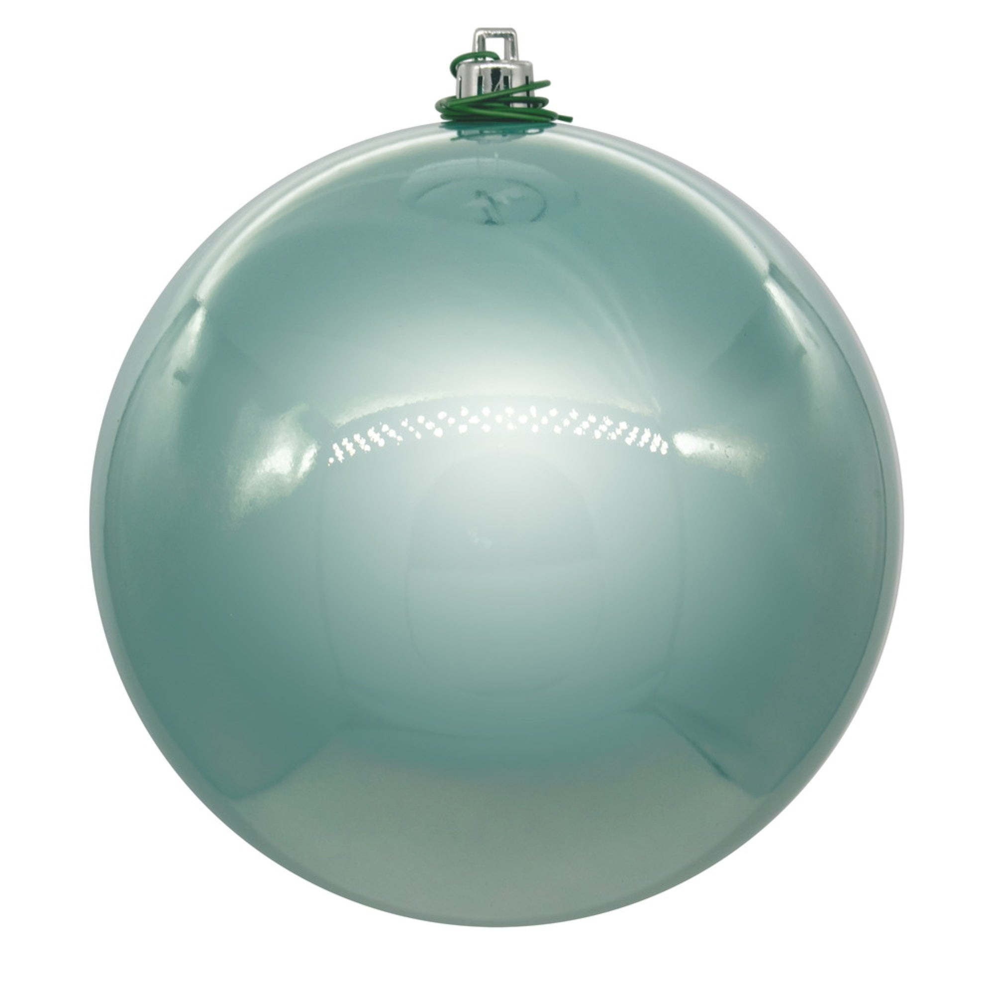 Vickerman 6″ Frosty Mint Pearl UV Drilled Ball Ornament 4 per bag.
