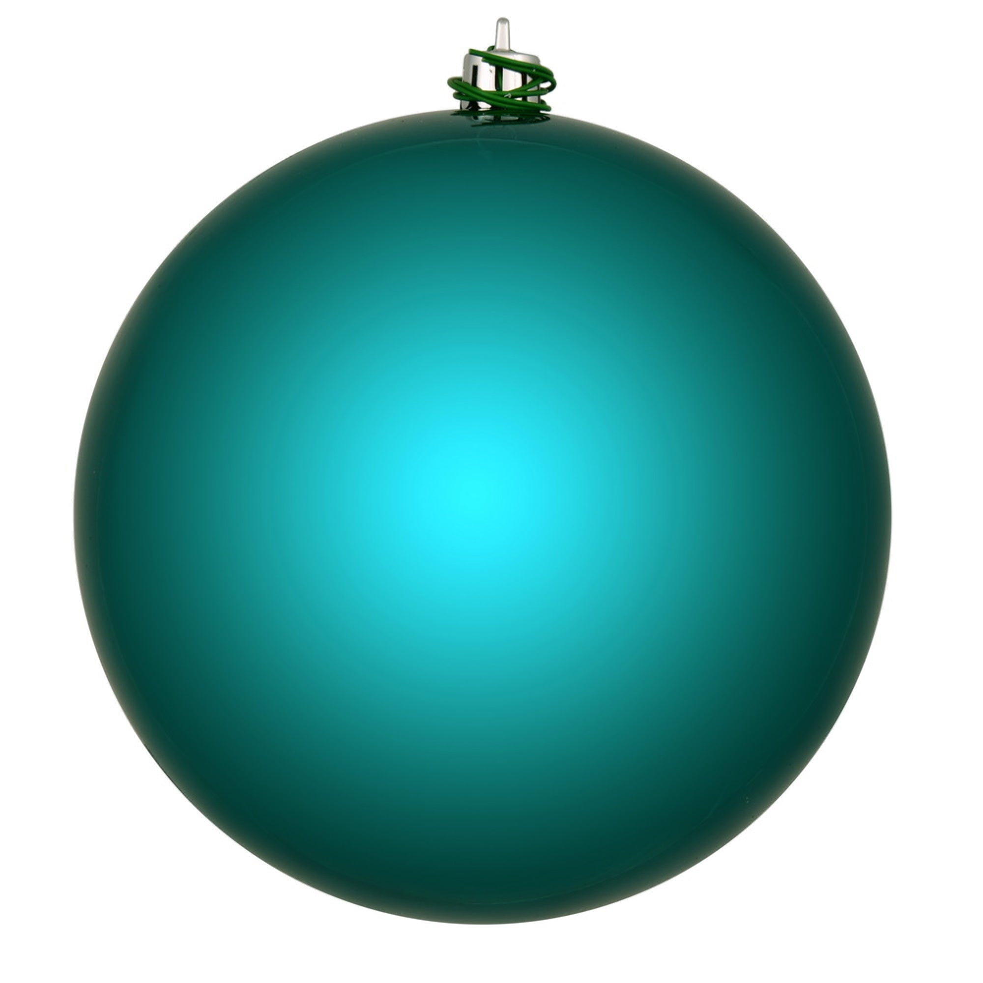 6″ Dark Teal Shiny Ball UV Drilled 4/Bg