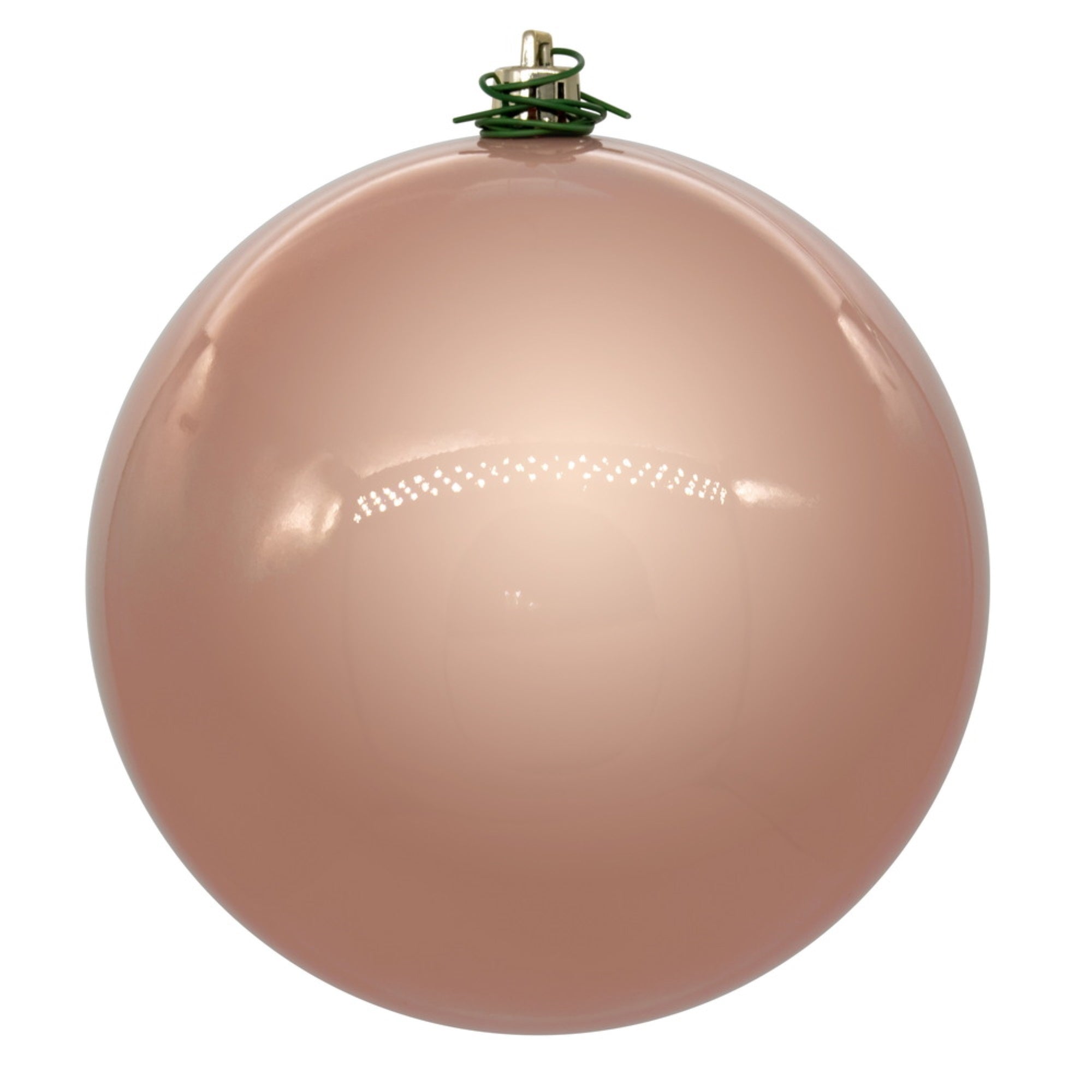 Vickerman 6″ Rose Gold Pearl UV Drilled Ball Ornament 4 per bag.