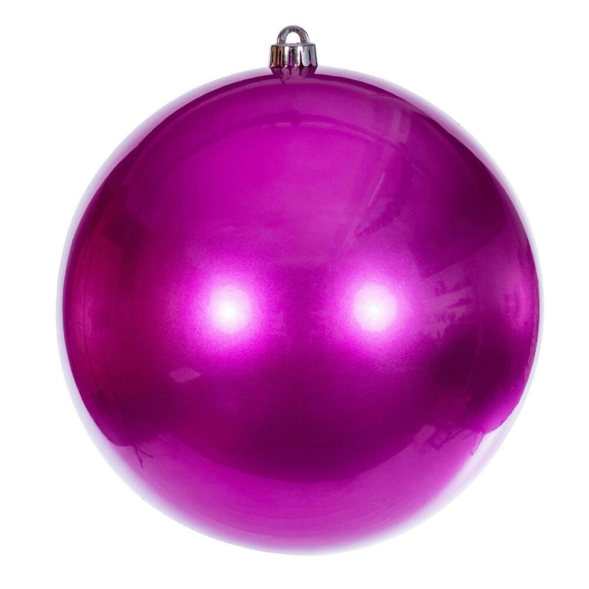 6″ Hot Pink Candy Ball UV Drilled 4/Bag