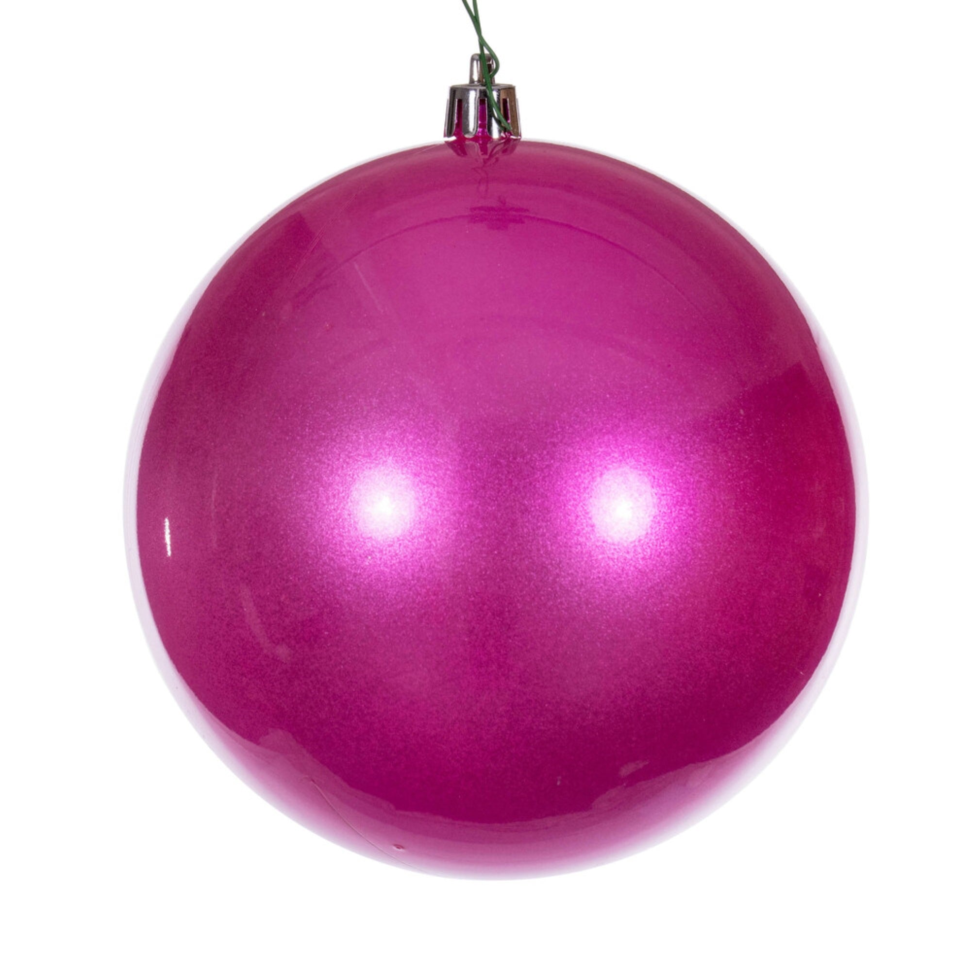 Vickerman 6″ Hot Pink Pearl UV Drilled Ball Ornament 4 per bag.