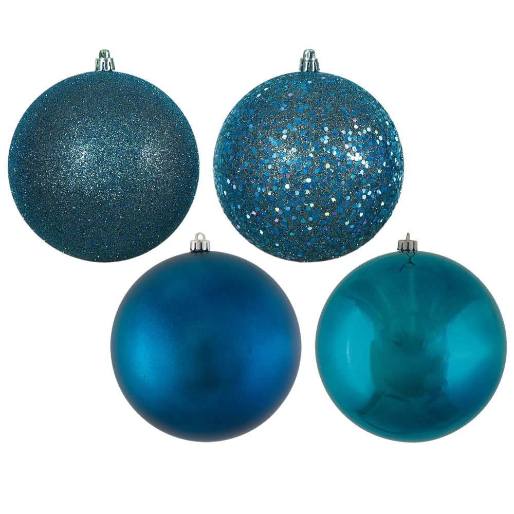 Vickerman 6″ Sea Blue 4 Finish Orn Asst 4/Box - N591562BX