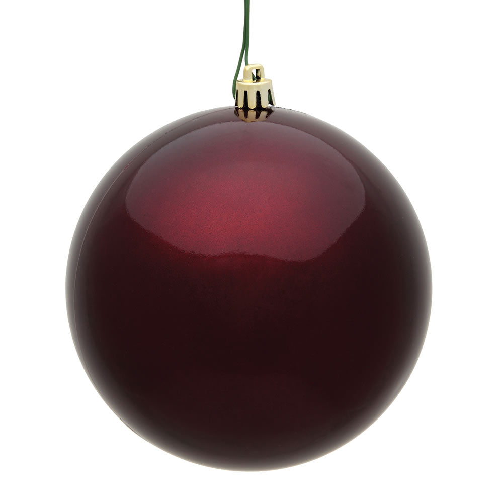 Vickerman 6” Burgundy Candy Ball UV 4/Bag - N591565DCV