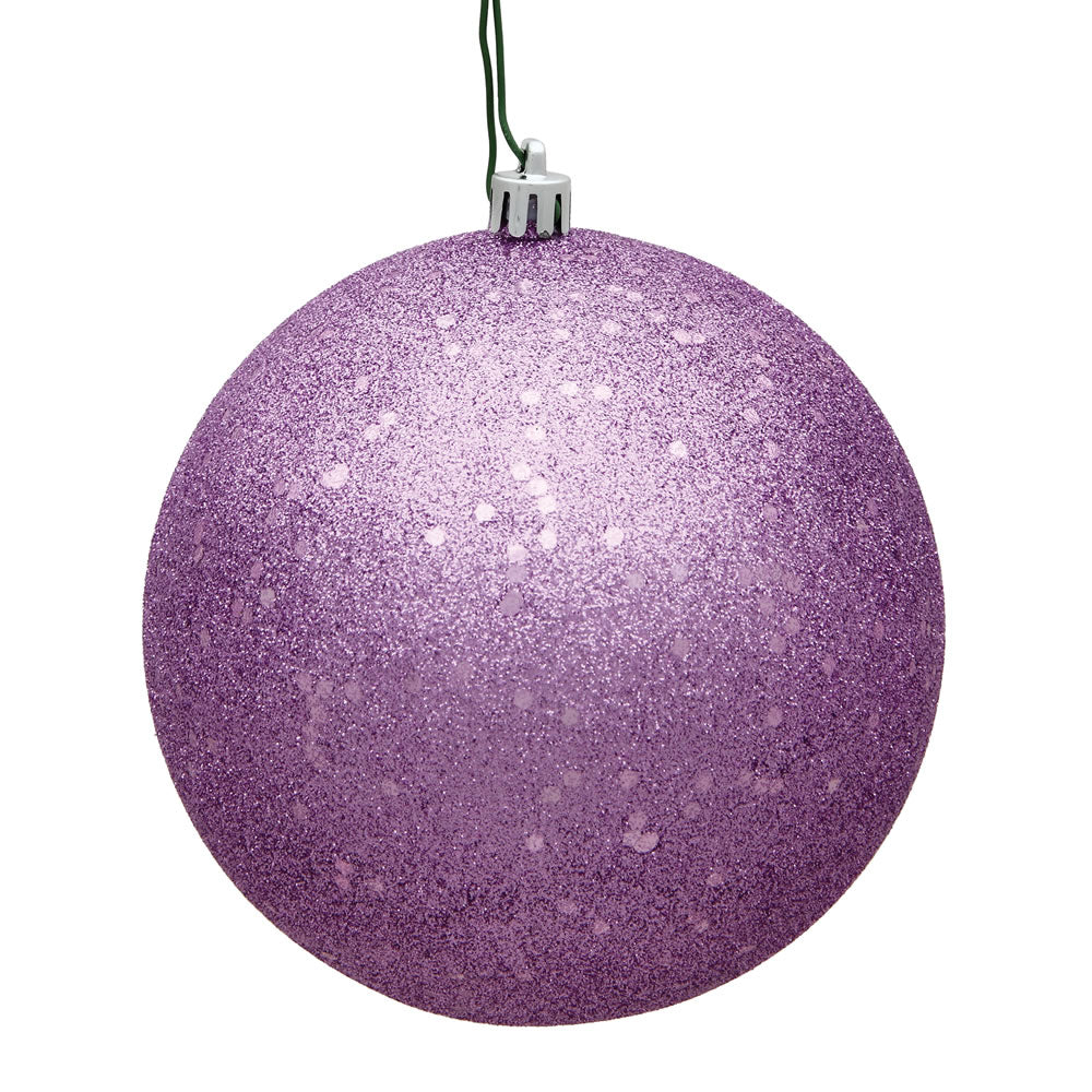 Vickerman 6” Orchid Sequin Ball Drilled 4/Bag - N591569DQ