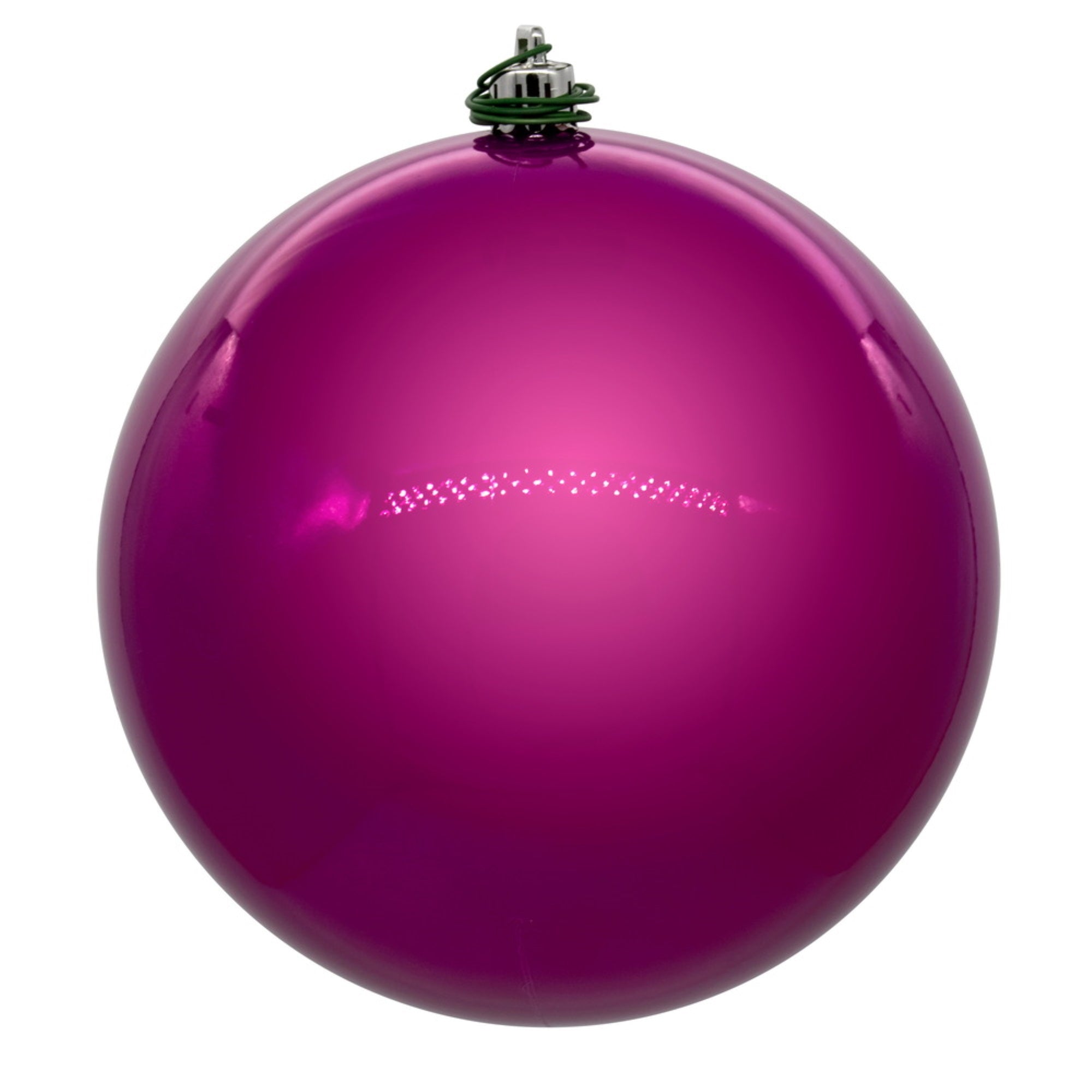Vickerman 6″ Fuchsia Pearl UV Drilled Ball Ornament 4 per bag.