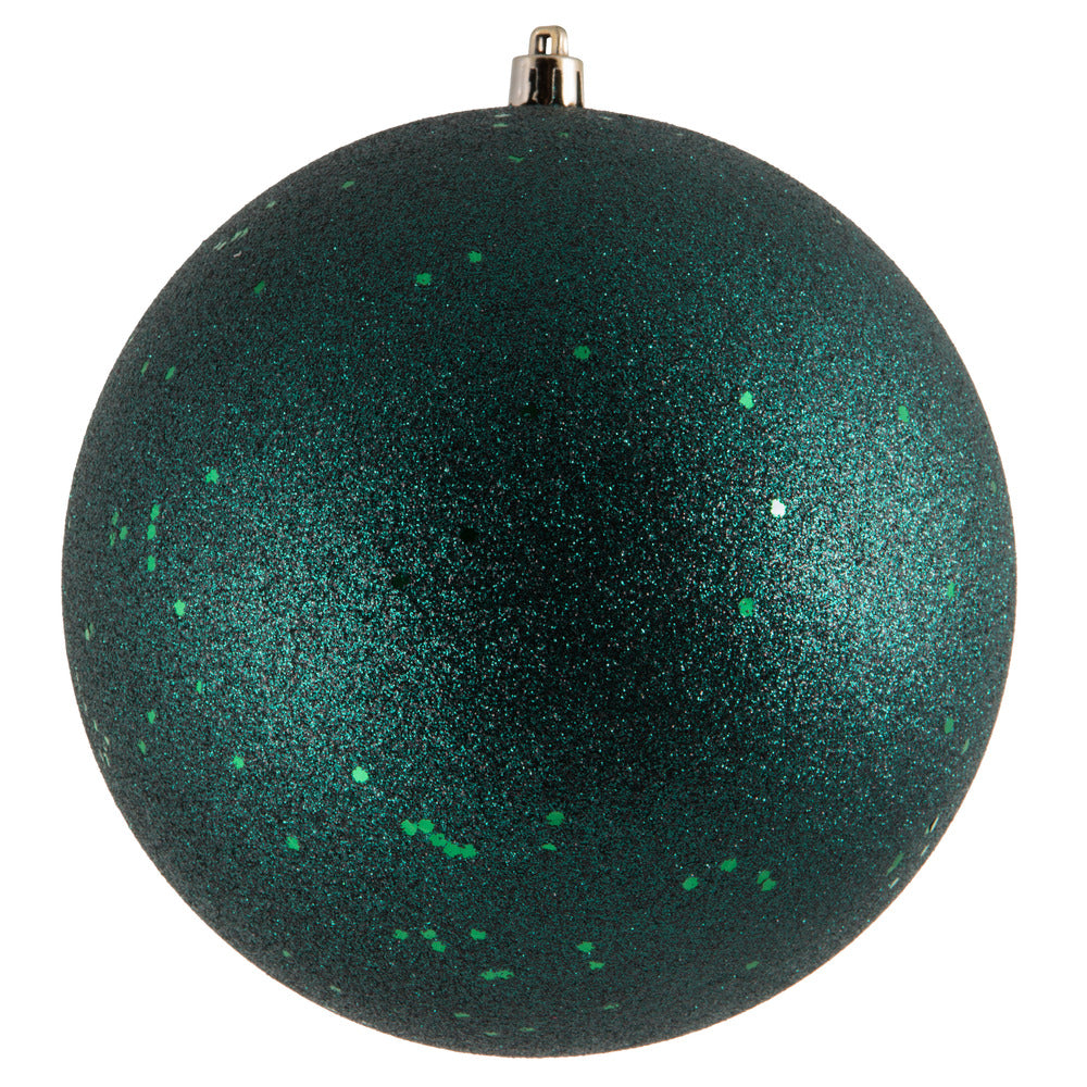 Vickerman 6” Midnt Green Sequin Ball Drilled 4Bag - N591574DQ