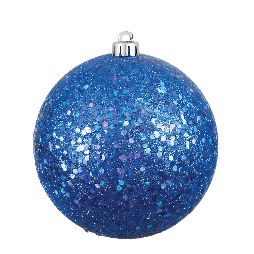 Vickerman 8″ Blue Sequin Ball Drilled Cap - N592002DQ