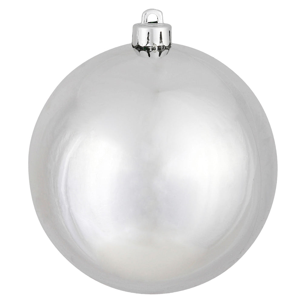 Vickerman 8″ Silver Shiny Ball UV Drilled Cap - N592007DSV