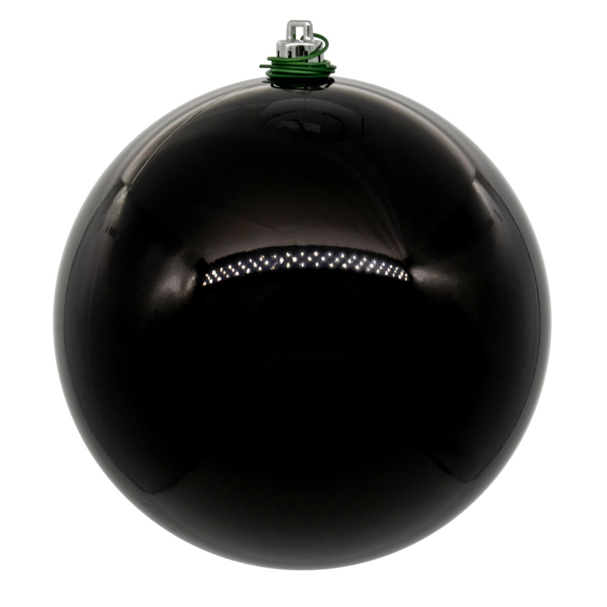 Vickerman 8″ Black Pearl UV Drilled Ball Ornament 1 per bag.