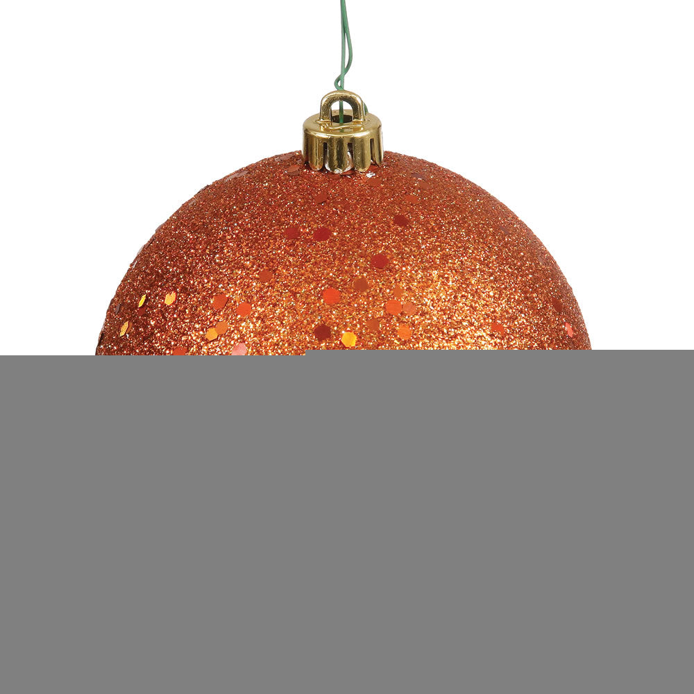 Vickerman 8″ Burn Orange Sequin Ball Drilled Cap - N592018DQ