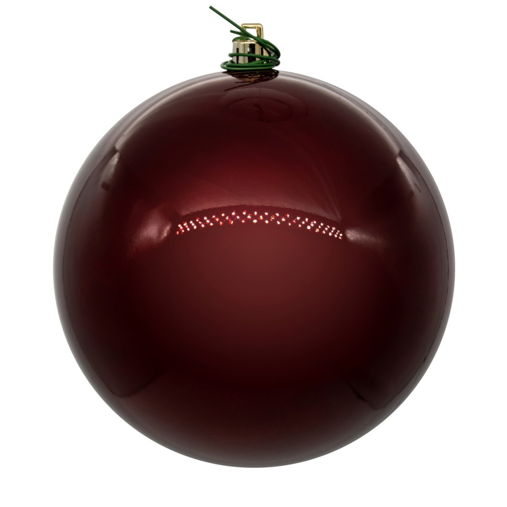 Vickerman 8″ Wine Pearl UV Drilled Ball Ornament 1 per bag.