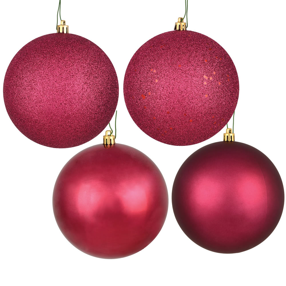 Vickerman 8” Berry Red 4-Fin Ball Asst Drill 4/Bg - N592021DA