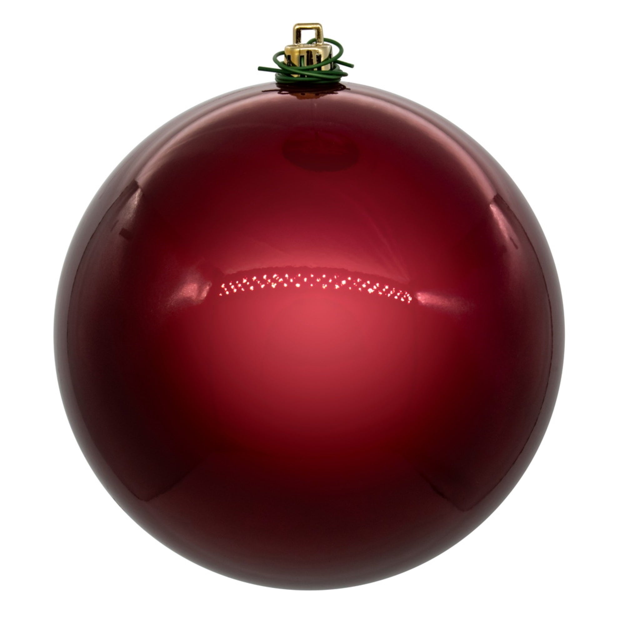 Vickerman 8″ Berry Red Pearl UV Drilled Ball Ornament 1 per bag.