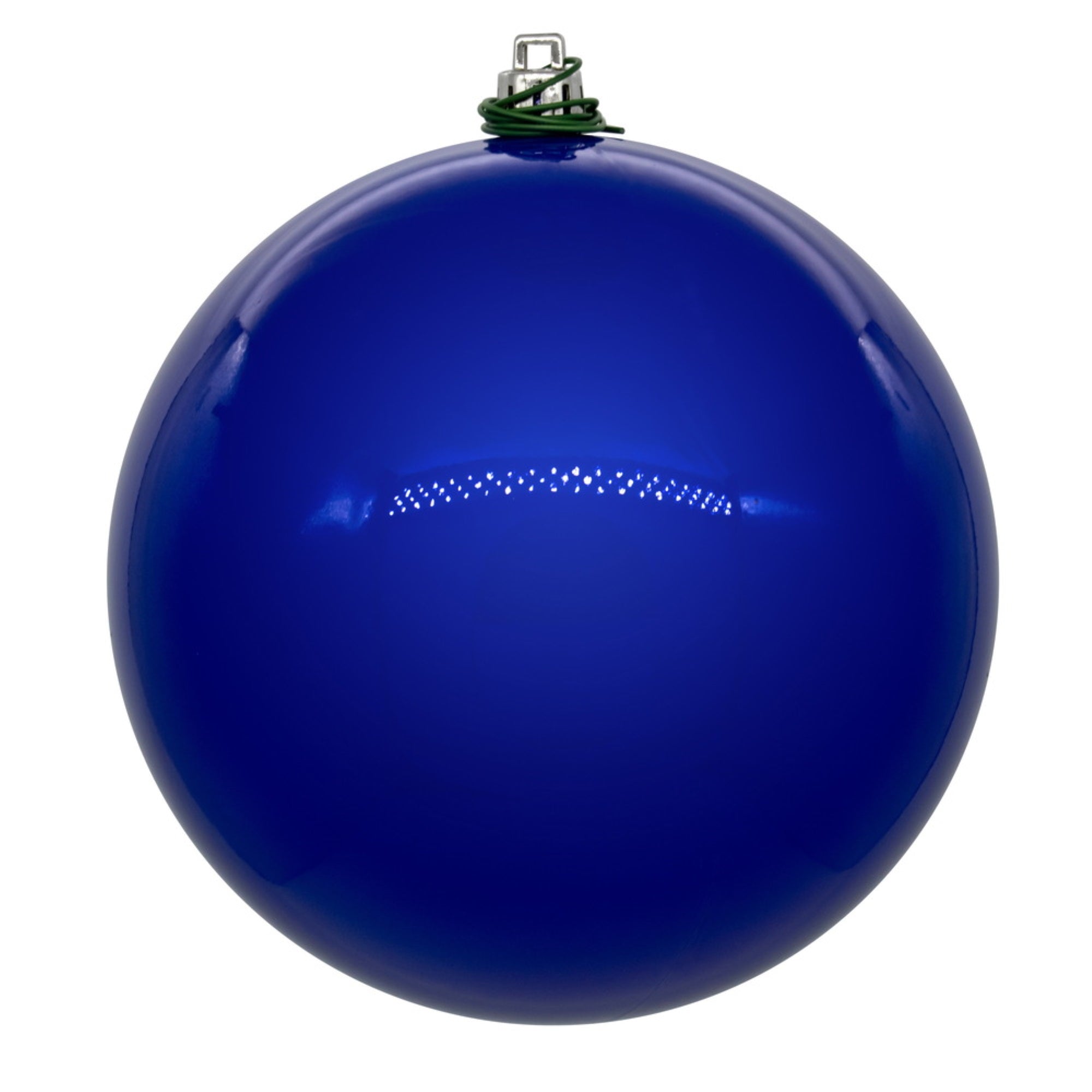 Vickerman 8″ Cobalt Blue Pearl UV Drilled Ball Ornament 1 per bag.