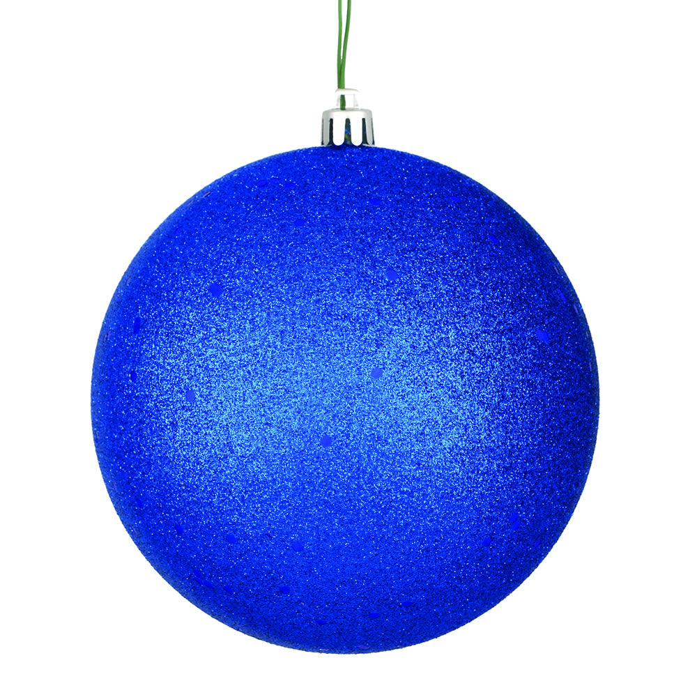 Vickerman 8” Midnt Blue Sequin Ball Drilled - N592031DQ