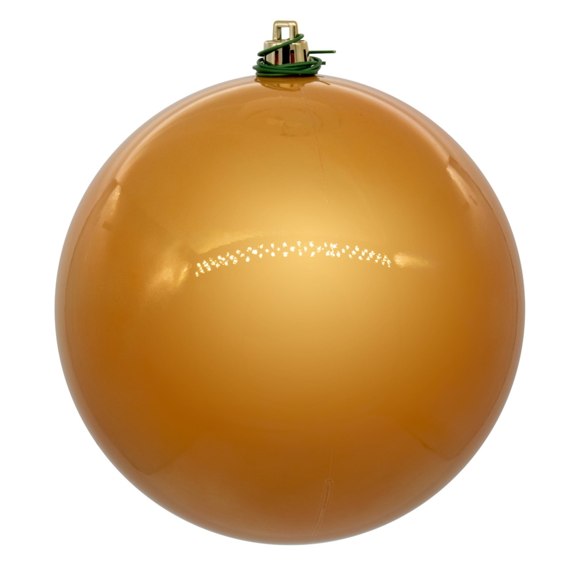 Vickerman 8″ Copper-Gold Pearl UV Drilled Ball Ornament 1 per bag.