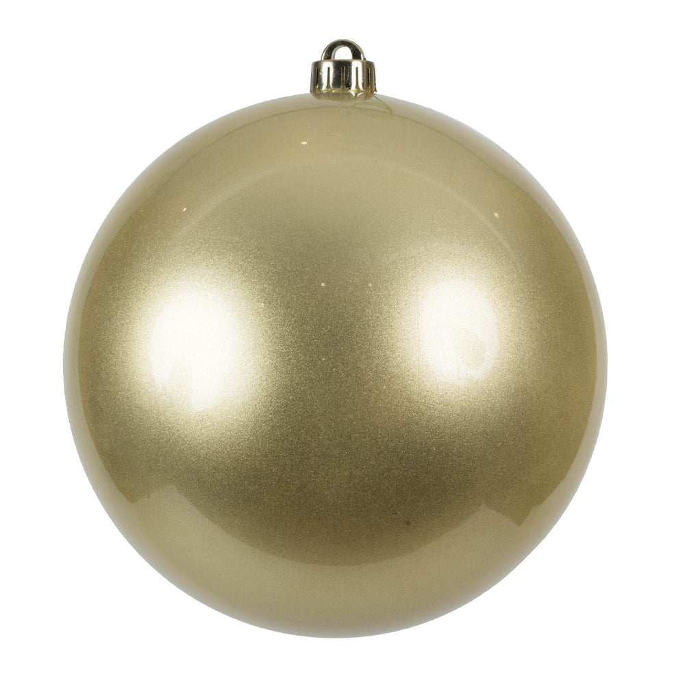 Vickerman 8″ Champagne Candy Ball UV Drilled Cap - N592038DCV
