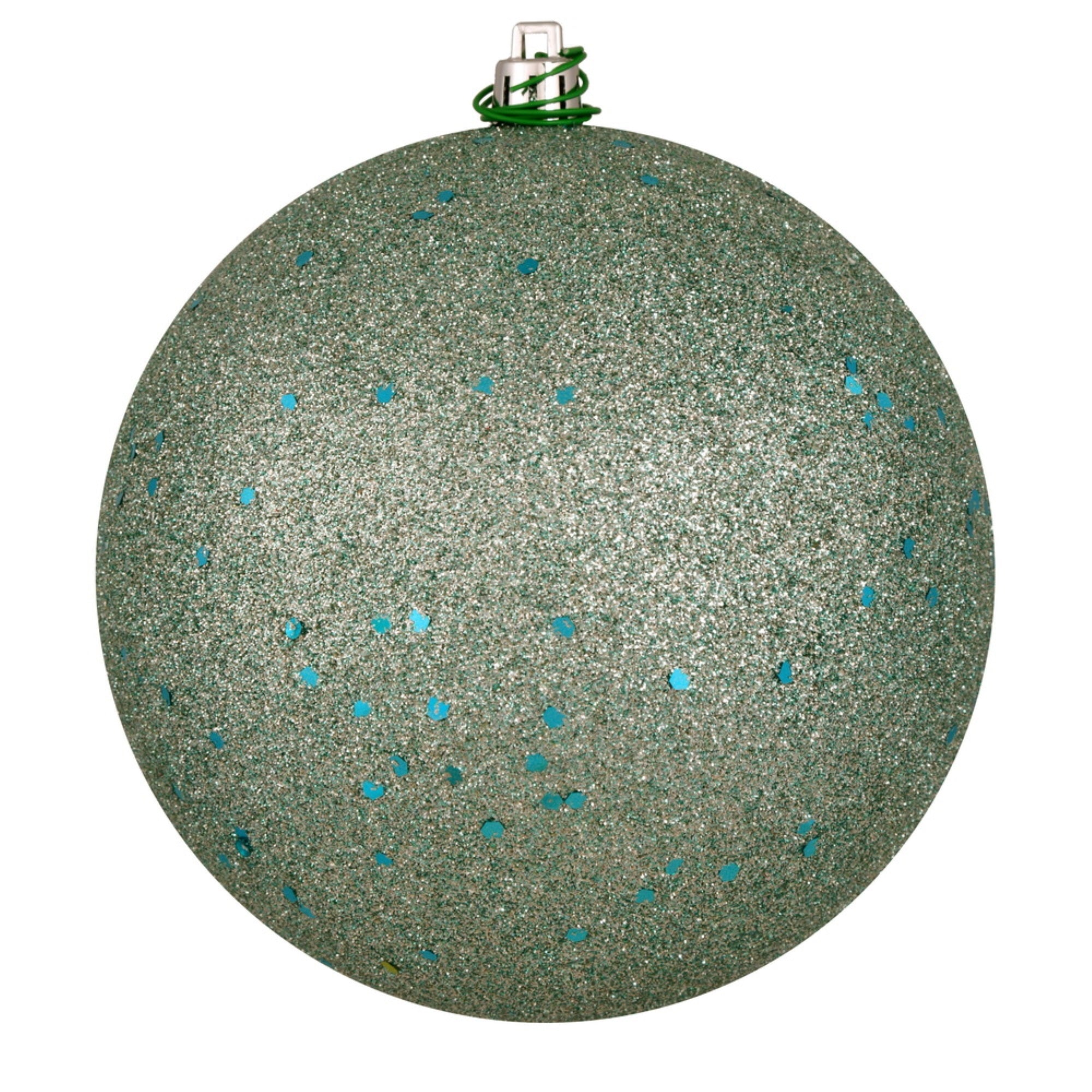 8” Frosty Mint Sequin Ball Drilled
