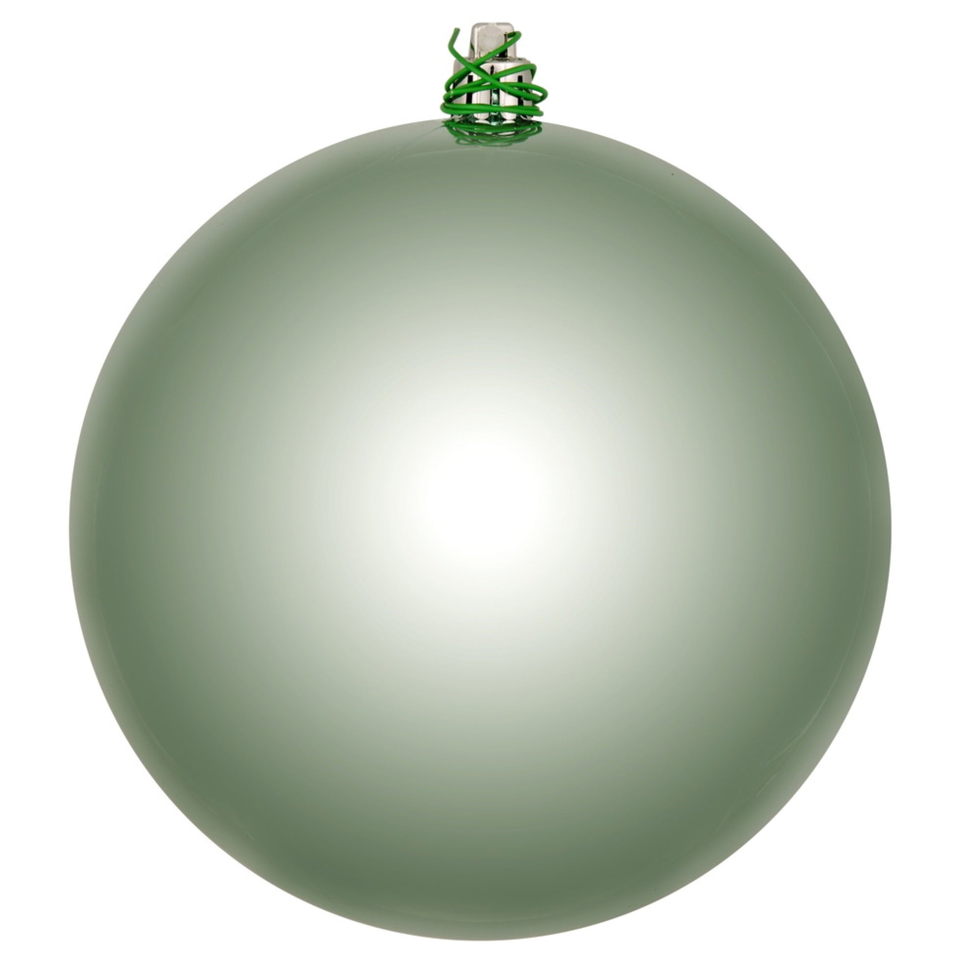 8″ Frosty Mint Shiny Ball UV Drilled