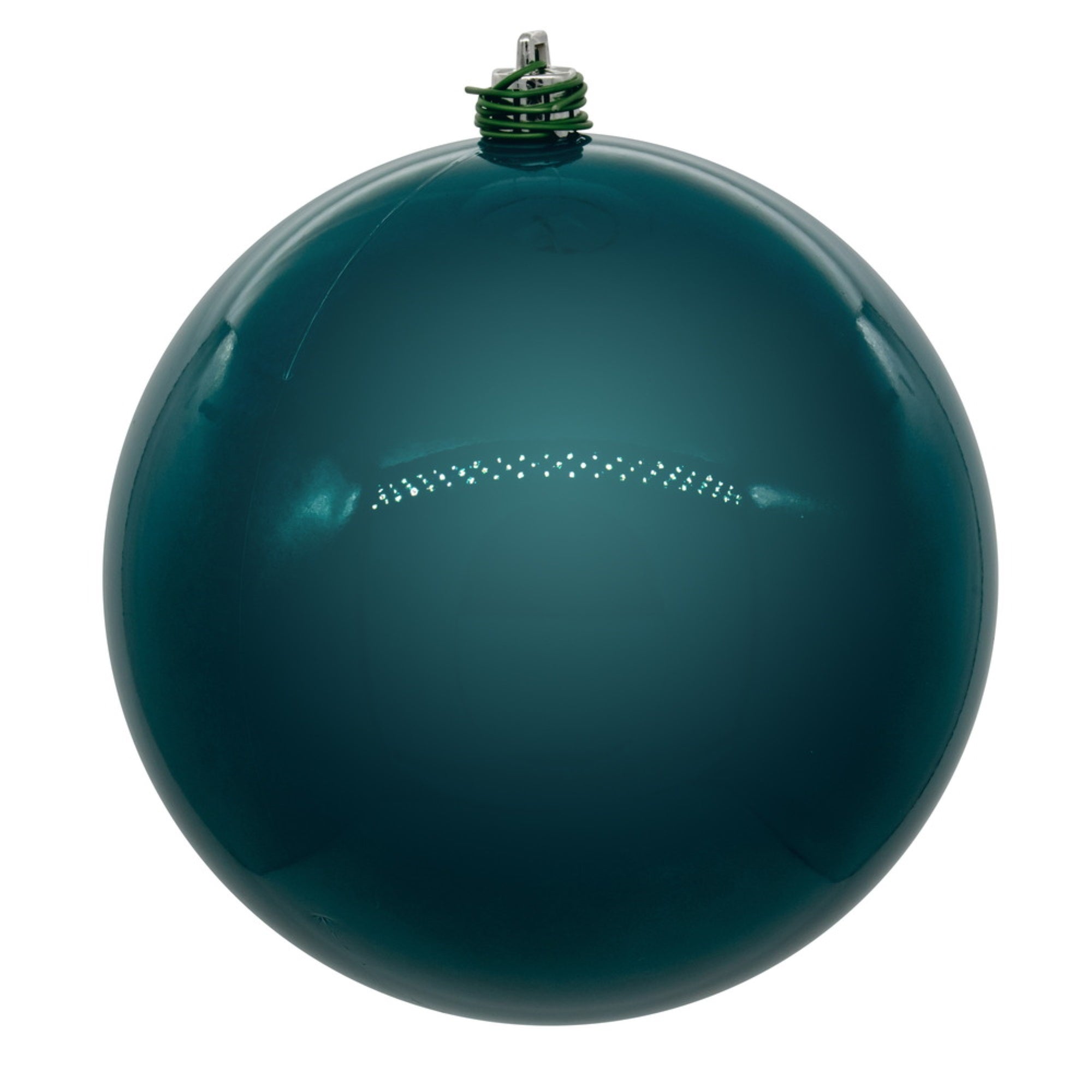Vickerman 8″ Dark Teal Pearl UV Drilled Ball Ornament 1 per bag.