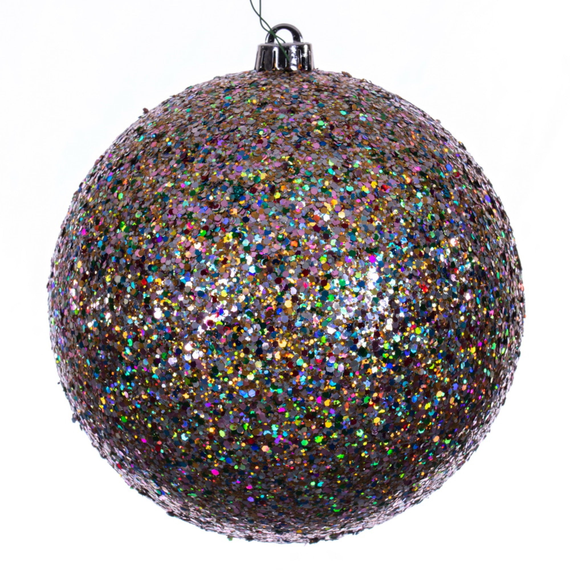 8” Multi-color Sequin Ball Drilled Cap