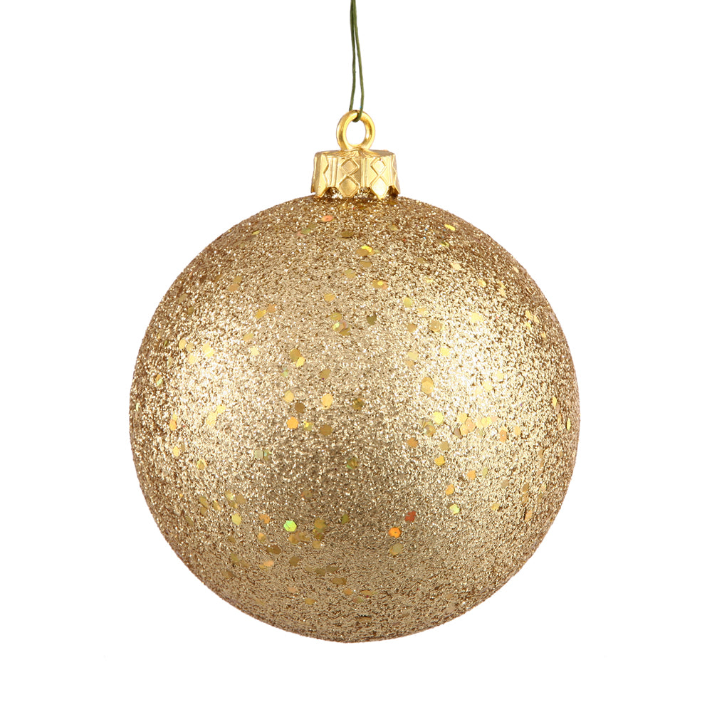 Vickerman 10″ Gold Sequin Ball Drilled Cap - N592508DQ