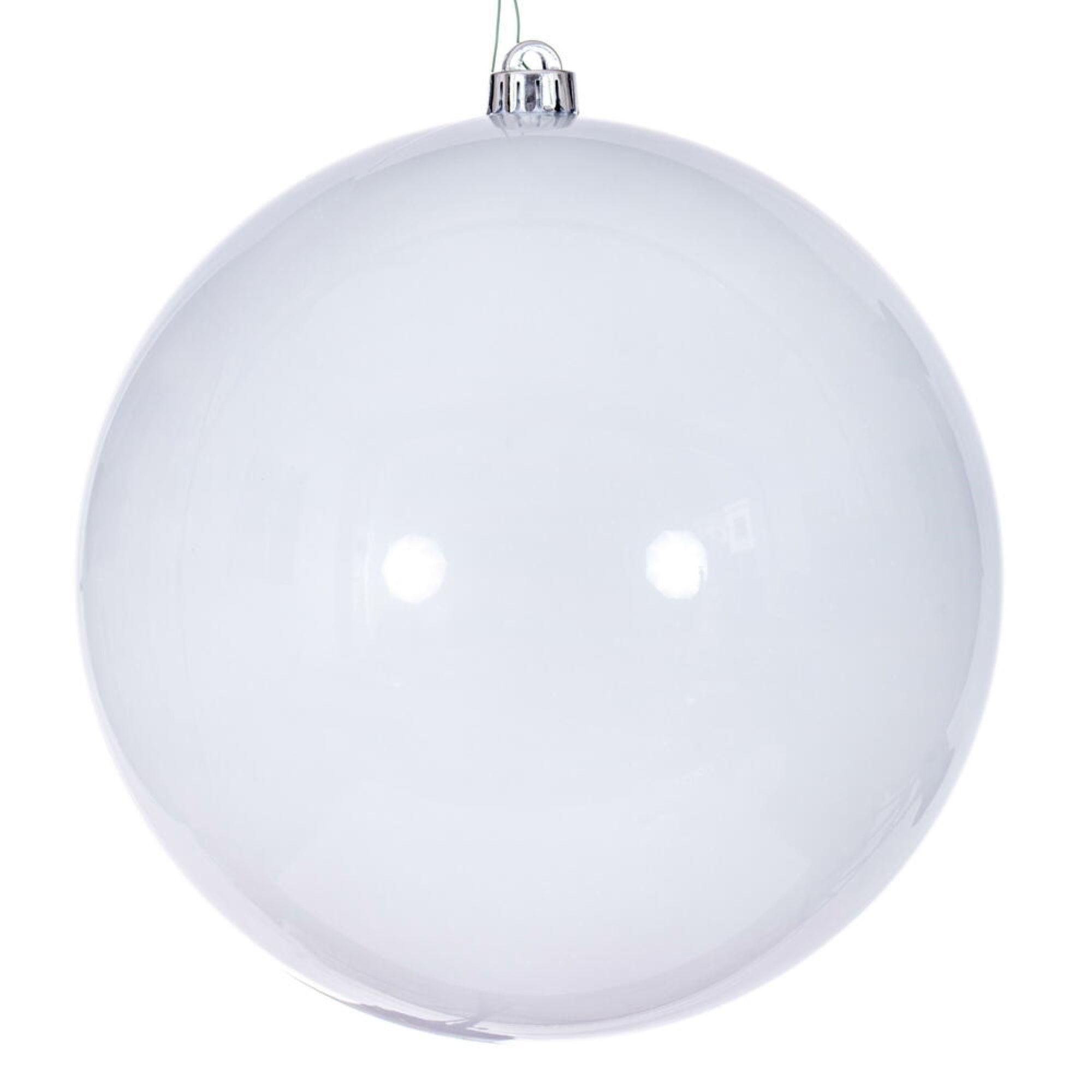 Vickerman 10″ White Pearl UV Drilled Ball Ornament 1 per bag.