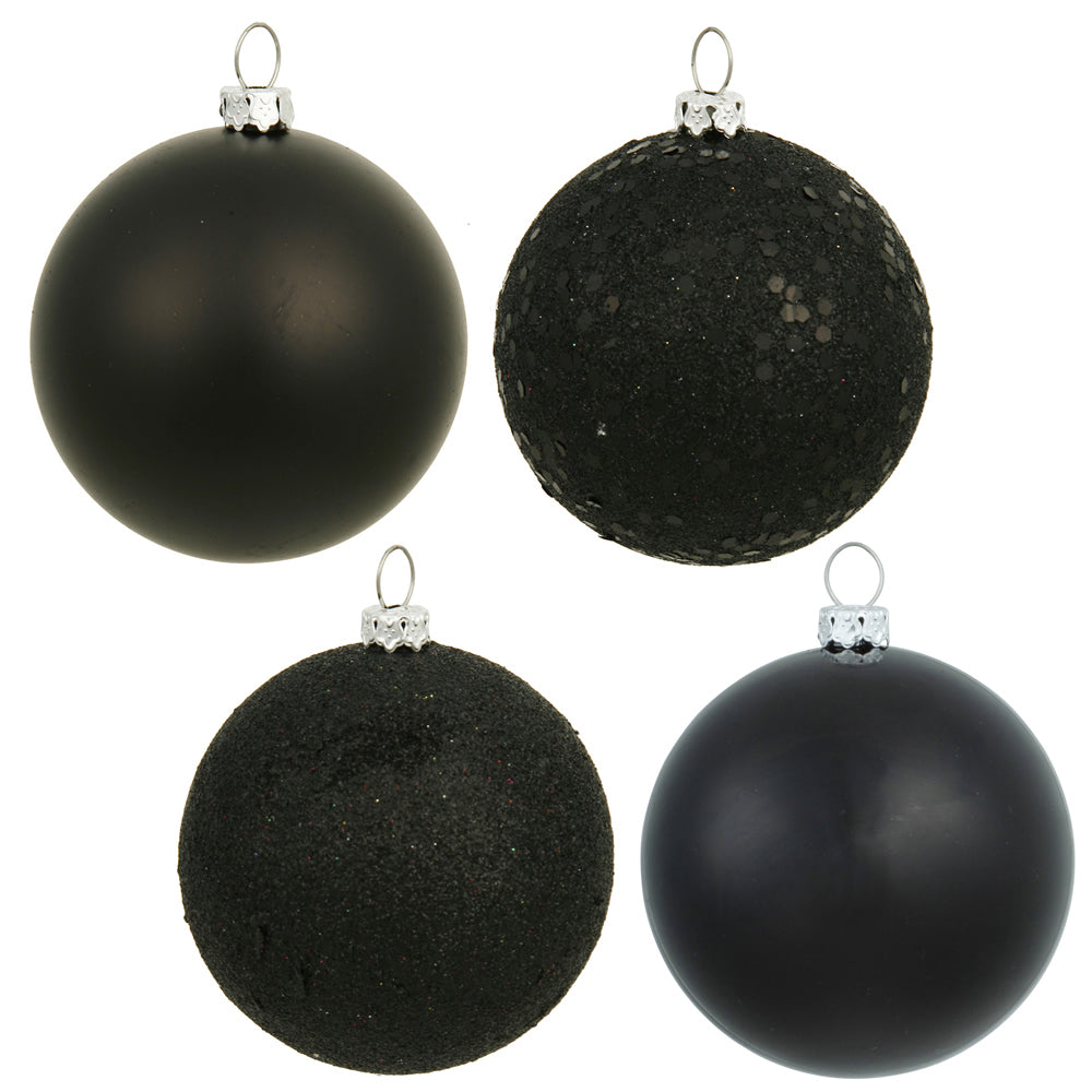 Vickerman 10” Black 4 Fin Ball Asst Drilled 4/Bg - N592517DA